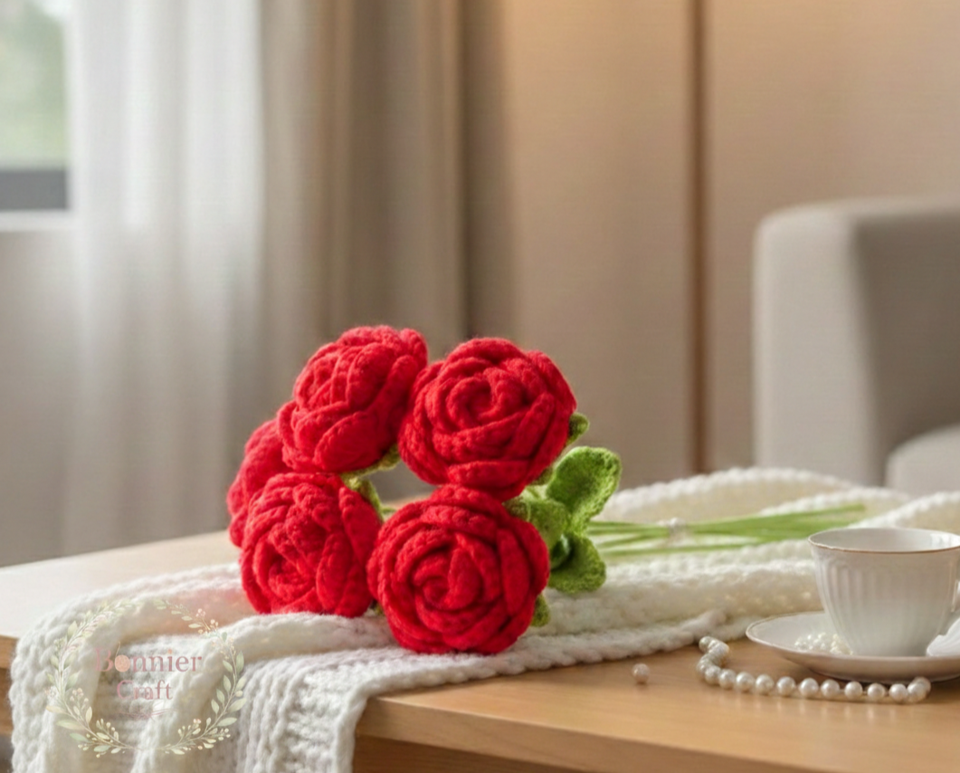 Handmade Crochet Rose - Everlasting Romantic Gift | Bonnier Craft